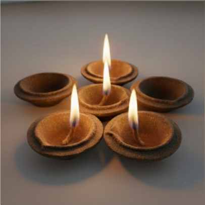 mungaaru handcrafted desi cow dung diyas organic & eco friendly mungaaru handcrafted desi cow dung diyas organic & eco friendly