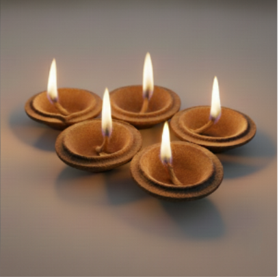 mungaaru handcrafted desi cow dung diyas organic & eco friendly mungaaru handcrafted desi cow dung diyas organic & eco friendly