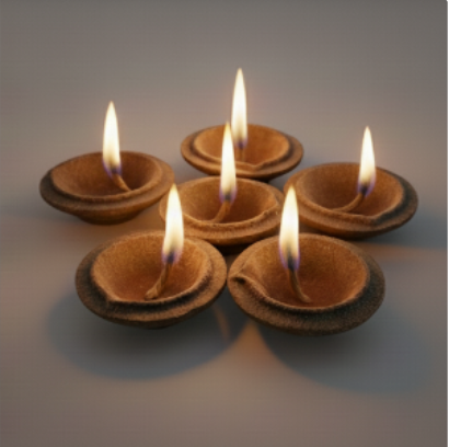 mungaaru handcrafted desi cow dung diyas organic & eco friendly mungaaru handcrafted desi cow dung diyas organic & eco friendly